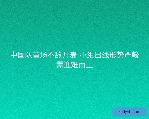 中国队首场不敌丹麦 小组出线形势严峻需迎难而上 中国队首场不敌丹麦 小组出线形势严峻需迎难而上
